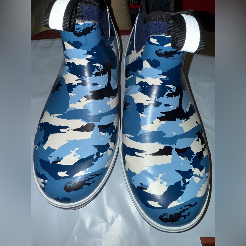 Men's Blue Camo Rain & Snow Boots